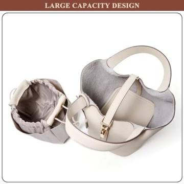 Stylish CHUOZI Genuine Leather Bucket Bag for Women