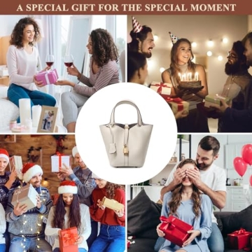 Stylish CHUOZI Genuine Leather Bucket Bag for Women