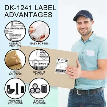 Brother DK-1241 Replacement Shipping Labels 800 Labels