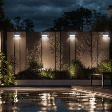 Otdair Solar Lights for Outside, 12 Pack Solar Deck Lights Outdoor, Waterproof Fence Solar Lights for Fence, Patio, Garden, Pathway, Cold White (Black)