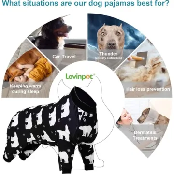 LovinPet Protective Bodysuit for Dogs in Berries Navy