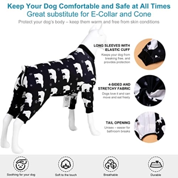 LovinPet Protective Bodysuit for Dogs in Berries Navy