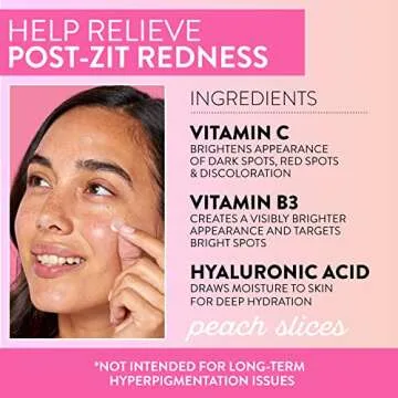 Peach Slices Dark Spot MicroDarts | For Dark Spots, Post-Blemish Redness | Self-Dissolving | Niacinamide, Vitamin C, Hyaluronic Acid, and Cica | Vegan | Cruelty Free | 9 Patches