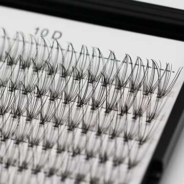 Bodermincer 240pcs 10D D Curl Lashes Clusters Professional Makeup Individual Cluster Eye Lashes (10D-D Curl-12mm)