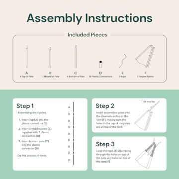 Kids Teepee Tent with Light String for Imaginative Play