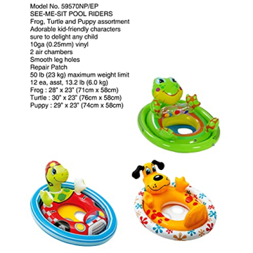 Intex Inflatable See Me Sit Pool Ride for Kids Ages 1-4