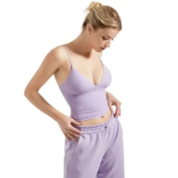 SUUKSESS Women Sexy V-Neck Crop Tank Top Y2K Style