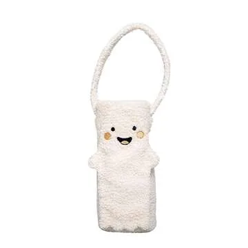 Pearhead Sherpa Wine Bottle Gift Bag, Ghost Wine Bottle Bag, Halloween Party Ideas, Reusable Wine Ba...