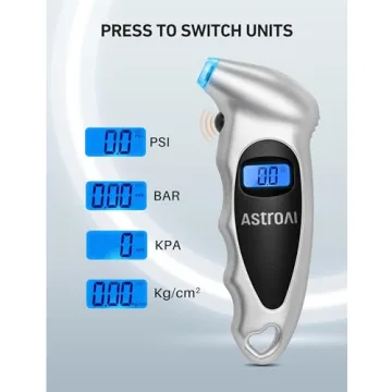 AstroAI Digital Tire Gauge Backlit LCD Lighted Nozzle