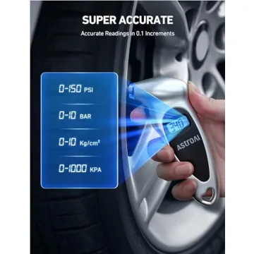 AstroAI Digital Tire Gauge Backlit LCD Lighted Nozzle