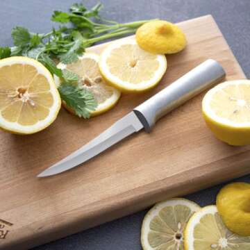Rada Cutlery Super Parer Paring Knife – Stainless Steel Blade With Silver Aluminum Handle, 8-3/8 Inches