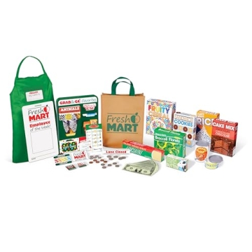 Melissa & Doug Fresh Mart Grocery Store Play Food and Role Play Companion Set - Kids Pretend Grocery...
