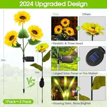 KOOPER Solar Flower Lights Outdoor Garden Decor 3/4/6 Pack