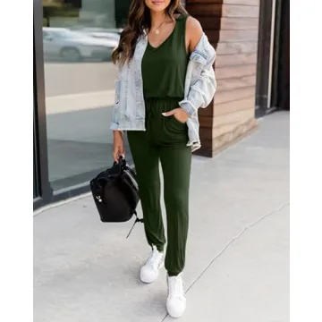 KIRUNDO Casual Summer Jumpsuit with Pockets