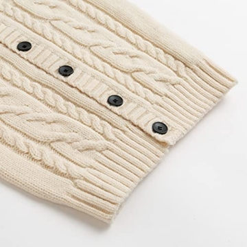 Kids Cable Knit Cardigan Warm Stylish Vintage Fall Wear