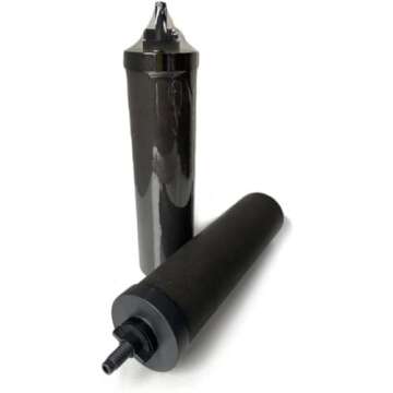 Nispira Premium Water Filter Black Element Cartridge Compatible with Berkey Countertop Water Purification System. Compared to Part BB9. 2 Filters