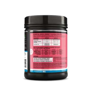 Optimum Nutrition Essential AMIN.O Energy & Electrolytes - Energy, Focus & Post-Workout Muscle Recovery - Watermelon Pre-Workout Electrolyte Powder Drink - Watermelon Splash, 1.51 lb (72 Servings)
