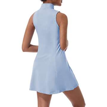 Stylish Women’s Tennis Dress with Built-in Shorts and Pockets