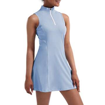 Stylish Women’s Tennis Dress with Built-in Shorts and Pockets