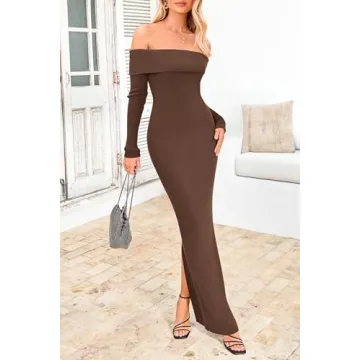 PRETTYGARDEN Women's Winter Off Shoulder Sweater Dress