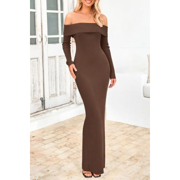 PRETTYGARDEN Women's Winter Off Shoulder Sweater Dress