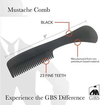 G.B.S Men & Women Facial Comb Set - Stylish Grooming Tool 3 Pack