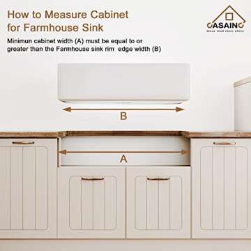 CASAINC Farmhouse Sink, White Farmhouse Kitchen Sink Fireclay, Apron Farm Sink 10" Deep Single Bowl, Undermount Kitchen Sink with Stainless Steel Bottom Grid and Kitchen Sink Drain (36"*18")