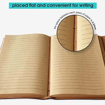 RILIHO Leather Journal Notebook - Genuine Leather Journals for Writing 5x7.1 Inches, Vintage Journal for Women and Men, Artist,Travel Journal,Brown