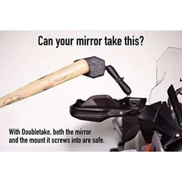 Doubletake Adventure Mirror Kit, Universal Fit Folding Motorcycle Mirrors, Guaranteed for Life. (Adventure 1.0)