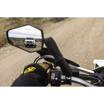 Doubletake Adventure Mirror Kit, Universal Fit Folding Motorcycle Mirrors, Guaranteed for Life. (Adventure 1.0)
