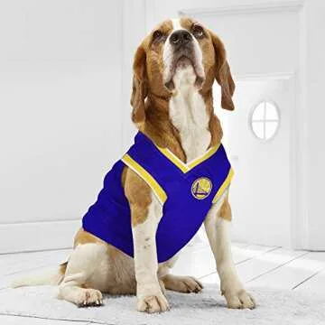 Pets First NBA GOLDEN STATE WARRIORS DOG Jersey, Medium - Tank Top Basketball Pet Jersey