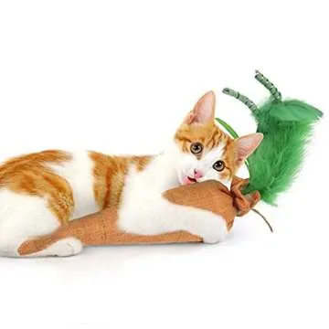 SmartyKat Kolossal Karrot Crinkle Kicker Cat Toy