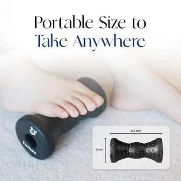 Tumaz Foot Roller, Foot Roller Massager Plantar Fasciitis – Ergonomic Foot Roller Massager for Arch Pain, Trigger Points & Deep Tissue, Portable - Reflexology Tool, Plantar Fasciitis Roller