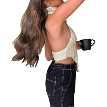 Azhong Women's Sexy Backless Crop Top for Summer Style