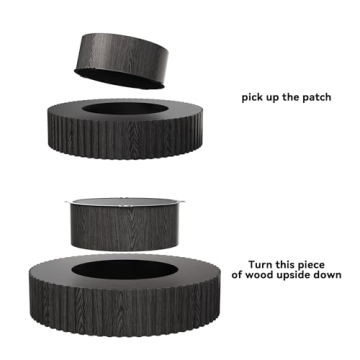 Buy JUSTONE 31.49" Black Round Coffee Table Online