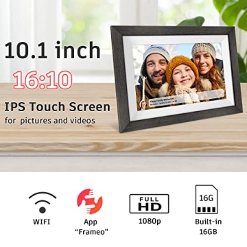 Frameo 10.1" Digital Picture Frame - Easy Setup & Share Memories