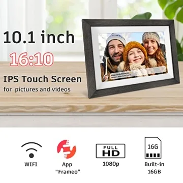 Frameo 10.1" Digital Picture Frame - Easy Setup & Share Memories