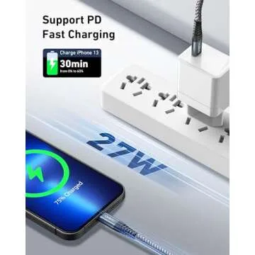 ohbox USB C to Lightning Cable 6FT 2Pack MFi Certified USBC iPhone Charger Cord Heavy Duty Type C iPhone Cable Compatible with iPhone 14 13 12 11 Pro Max Mini 8 Plus SE iPad and More