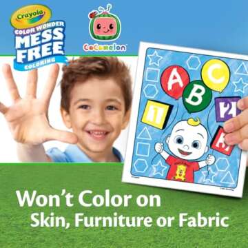 Crayola Cocomelon Color Wonder Coloring Set, Cocomelon Coloring Pages, Mess Free Coloring for Toddlers, Travel Activity, Gift for Kids