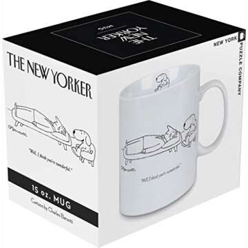 New York Puzzle Company New Yorker You're Wonderful 15oz Porcelain Multi-color, Microwave & Dishwash...