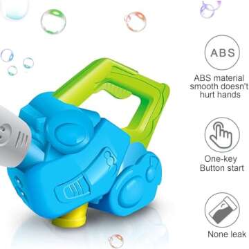 ArtCreativity Bubble Leaf Blower for Kids with 3 Refill Solutions, Bubble Toys for Toddlers 1-3, Birthday Gift Toys, Fun Outdoor Bubble Machine for Kids, Summer Outdoor Activities for Kids Ages 3-5.