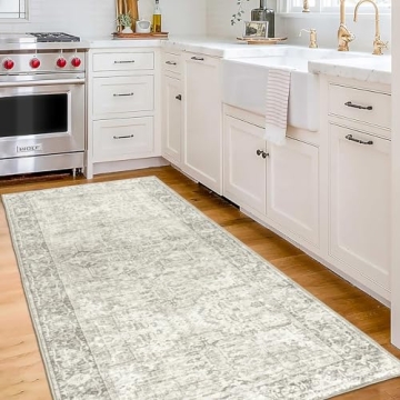 ReaLife Washable Area Rug Runner - Boho Farmhouse Style