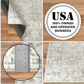 ReaLife Washable Area Rug Runner - Boho Farmhouse Style