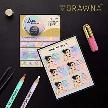 BRAWNA 50 Pack Microblading Aftercare Instruction Cards 4 x 5.5" inches - Microblading Supplies PMU kit