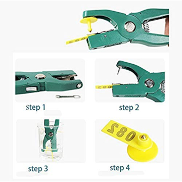 Durable Plastic Livestock Ear Tag Set with Applicator