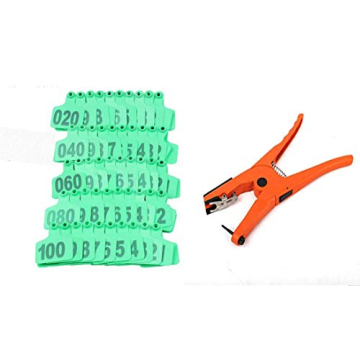 Durable Plastic Livestock Ear Tag Set with Applicator