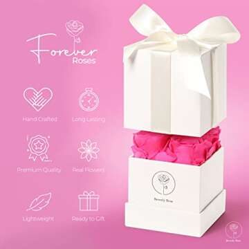 Forever Roses That Last A Year, Preserved Roses For Delivery Prime, Eternity Roses In A Box, Real Fl...