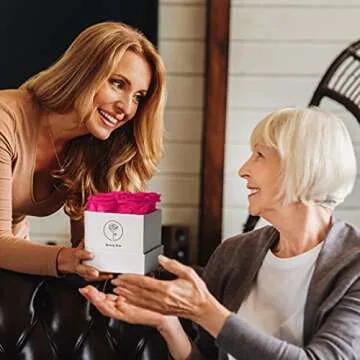 Forever Roses That Last A Year, Preserved Roses For Delivery Prime, Eternity Roses In A Box, Real Flowers In A box, Flowers For Delivery Prime Birthday, Valentines Day, Anniversary, 4 Pcs Pink…