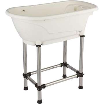 PawBest Dog Grooming Plastic Free Standing Bathtub for Small & Medium Sized Pets, for Indoor & Outdoor