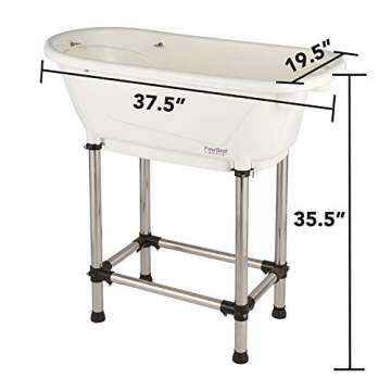 PawBest Dog Grooming Plastic Free Standing Bathtub for Small & Medium Sized Pets, for Indoor & Outdoor